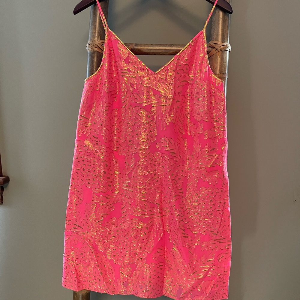 Lilly Pulitzer Pink and Gold Dress